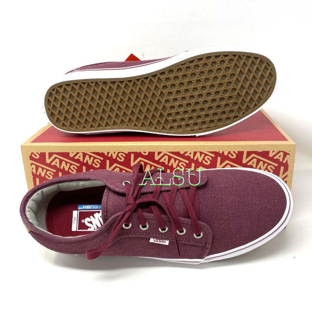 VANS Chukka Low Top Canvas Red Wine Casual Women’s Size 9 Sneakers VN000ZUMGPK - Picture 2 of 11